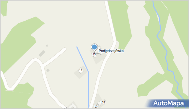 Grywałd, Zamkowa, 15, mapa Grywałd