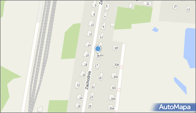 Grzebowilk, Zachodnia, 15, mapa Grzebowilk