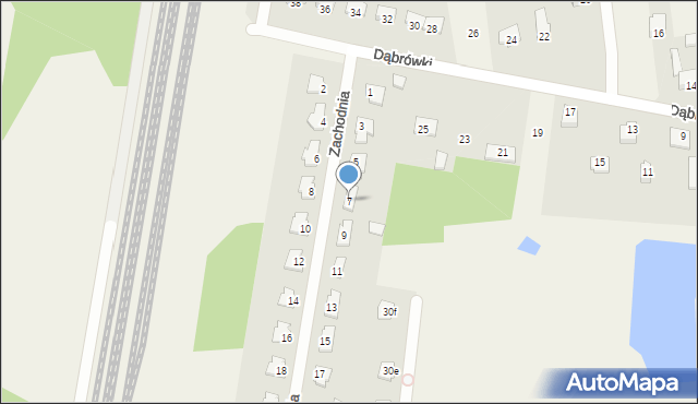 Grzebowilk, Zachodnia, 7, mapa Grzebowilk