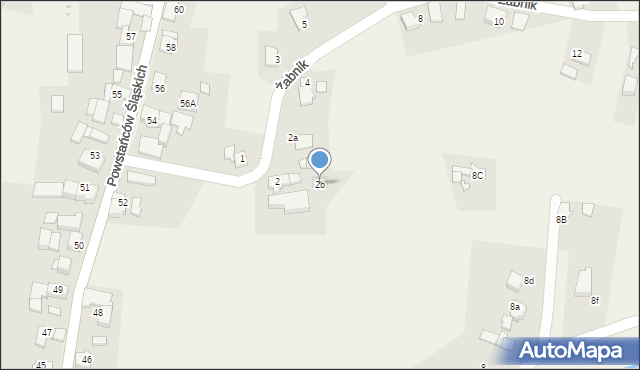 Grzegorzowice, Żabnik, 2b, mapa Grzegorzowice