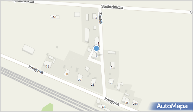 Grzmiąca, Zaułek, 2, mapa Grzmiąca