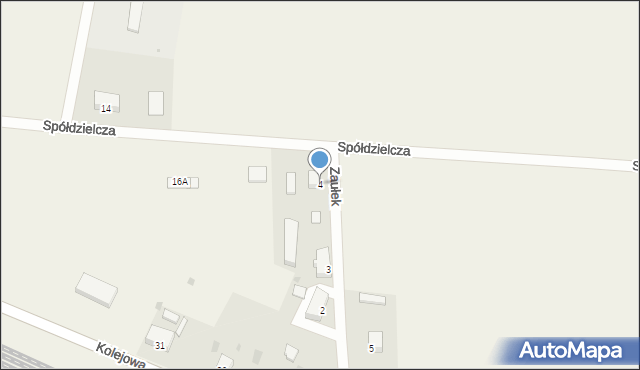 Grzmiąca, Zaułek, 4, mapa Grzmiąca