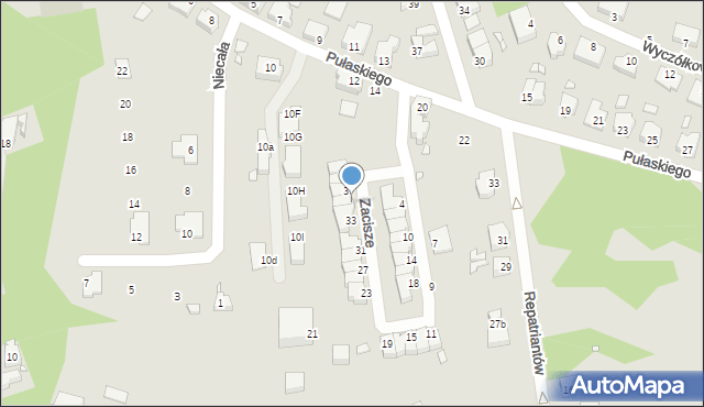 Gubin, Zacisze, 35, mapa Gubin