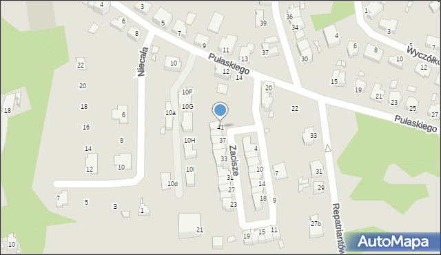 Gubin, Zacisze, 41, mapa Gubin