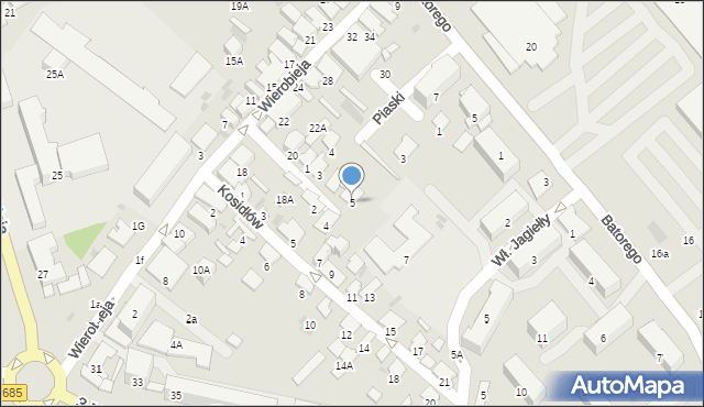 Hajnówka, Zaułek Targowy, 5, mapa Hajnówka