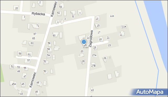 Hażlach, Zagrodowa, 18, mapa Hażlach