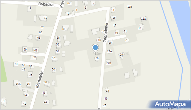 Hażlach, Zagrodowa, 24, mapa Hażlach