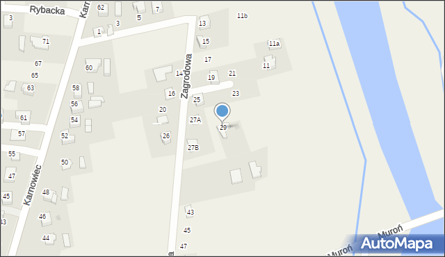 Hażlach, Zagrodowa, 29, mapa Hażlach