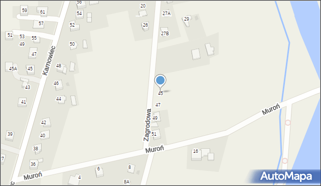 Hażlach, Zagrodowa, 45, mapa Hażlach