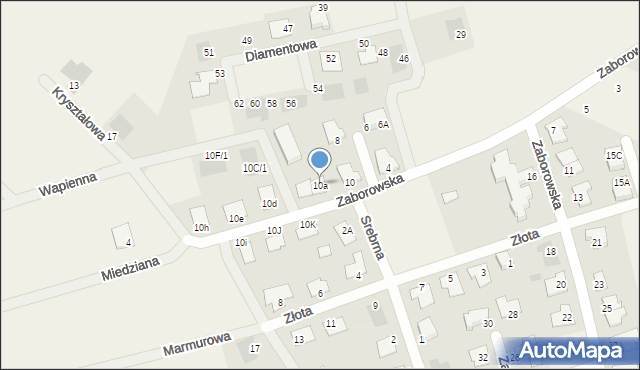 Henrykowo, Zaborowska, 10a, mapa Henrykowo