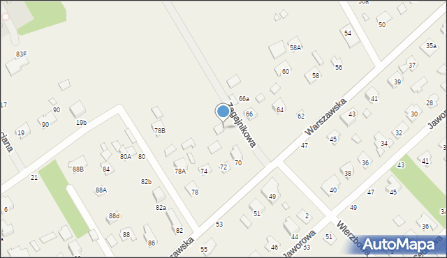 Hipolitów, Zagajnikowa, 1, mapa Hipolitów