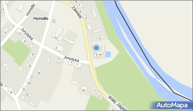 Horodło, Zawale, 1, mapa Horodło