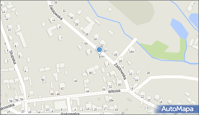 Iwaniska, Zaldowska, 3, mapa Iwaniska