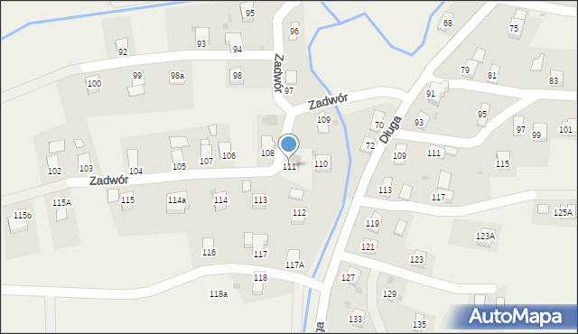 Iwonicz, Zadwór, 111, mapa Iwonicz