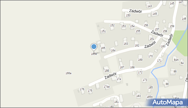 Iwonicz, Zadwór, 165b, mapa Iwonicz