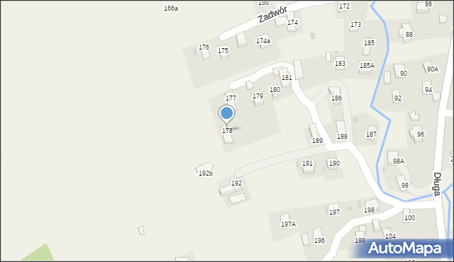 Iwonicz, Zadwór, 178, mapa Iwonicz