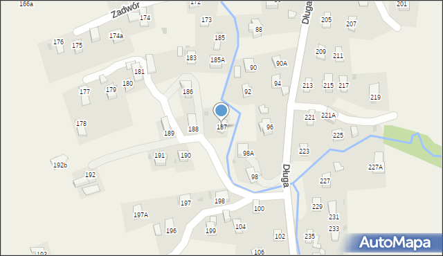 Iwonicz, Zadwór, 187, mapa Iwonicz