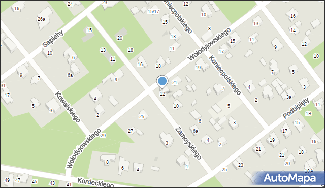 Izabelin B, Zamoyskiego Jana, hetm., 12, mapa Izabelin B