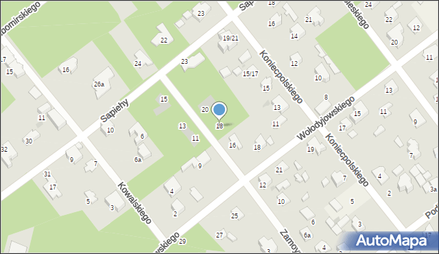 Izabelin B, Zamoyskiego Jana, hetm., 18, mapa Izabelin B