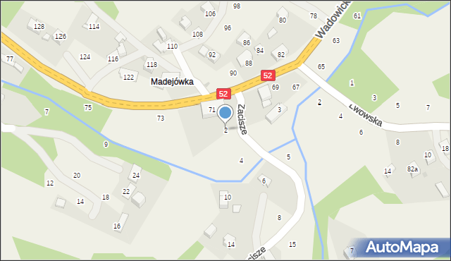 Izdebnik, Zacisze, 2, mapa Izdebnik