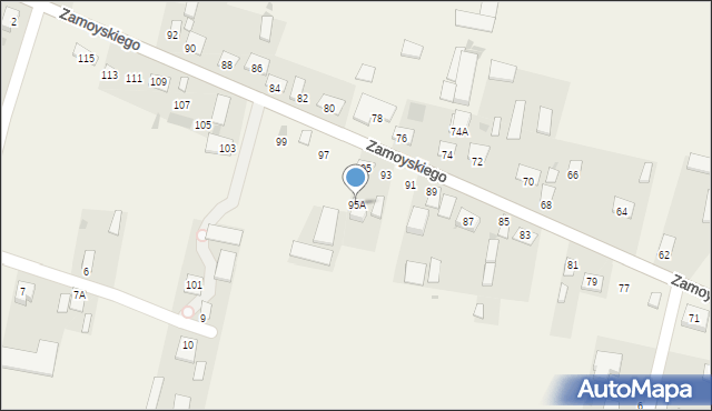 Jabłoń, Zamoyskiego Augusta, 95A, mapa Jabłoń