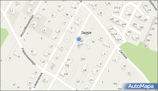 Jabłonna, Zacisze, 41c, mapa Jabłonna