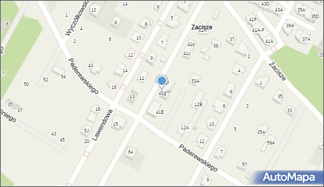 Jabłonna, Zacisze, 41g, mapa Jabłonna