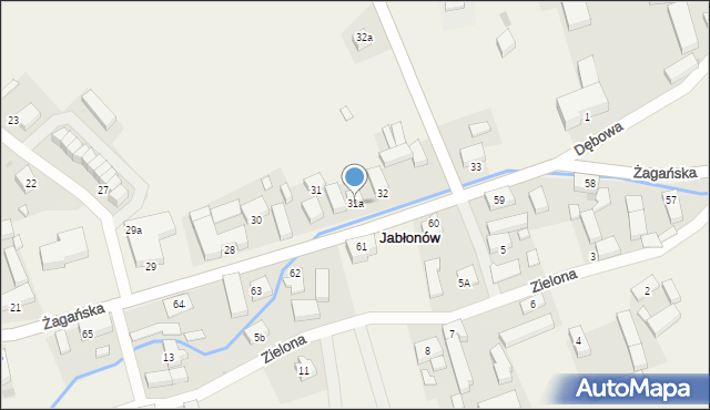 Jabłonów, Żagańska, 31a, mapa Jabłonów