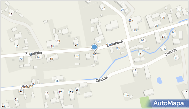 Jabłonów, Żagańska, 66, mapa Jabłonów