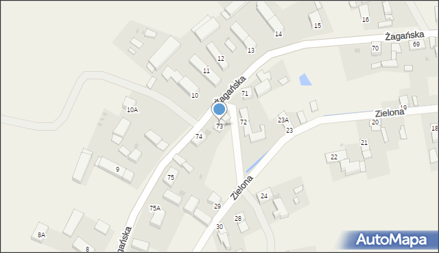 Jabłonów, Żagańska, 73, mapa Jabłonów