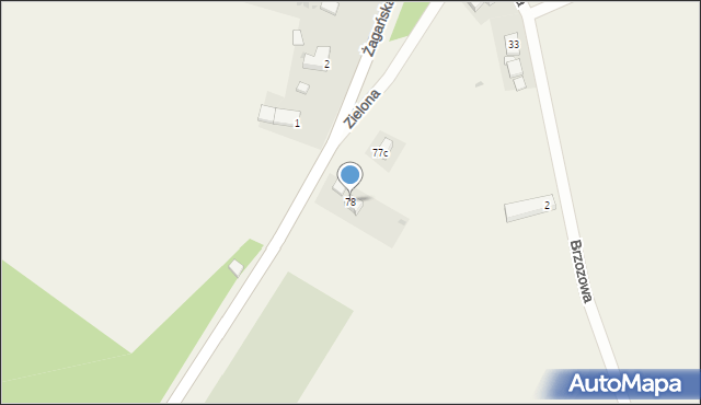 Jabłonów, Żagańska, 78, mapa Jabłonów