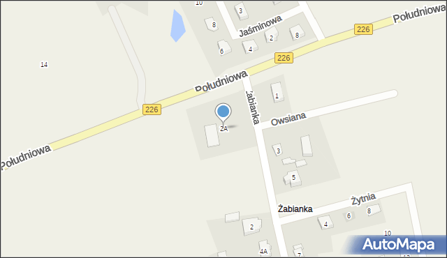 Jagatowo, Żabianka, 2A, mapa Jagatowo