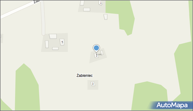 Jakubowo, Żabieniec, 2, mapa Jakubowo