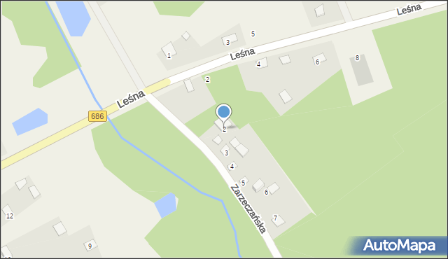 Jałówka, Zarzeczańska, 2, mapa Jałówka