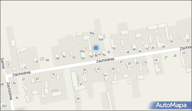 Janiszew, Zachodnia, 56, mapa Janiszew