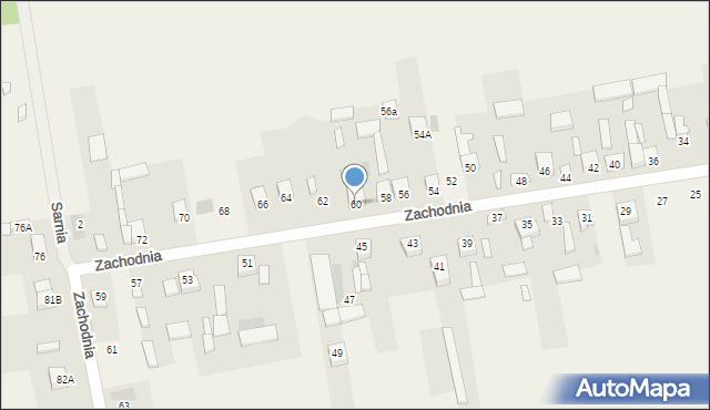 Janiszew, Zachodnia, 60, mapa Janiszew