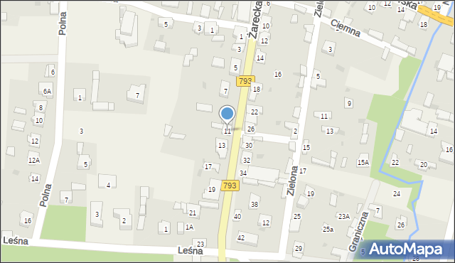 Janów, Żarecka, 11, mapa Janów