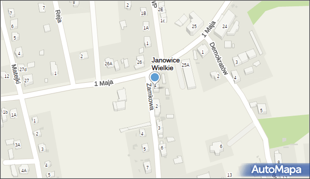 Janowice Wielkie, Zamkowa, 1A, mapa Janowice Wielkie