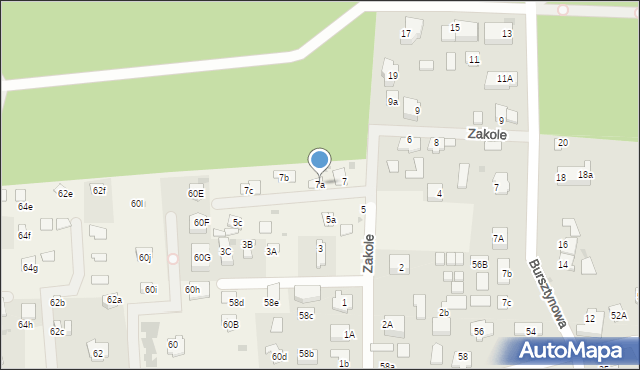 Jantar, Zakole, 7a, mapa Jantar