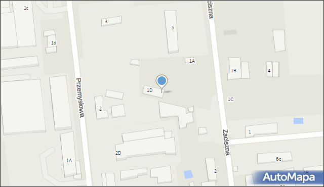 Jarocin, Zaciszna, 1D, mapa Jarocin