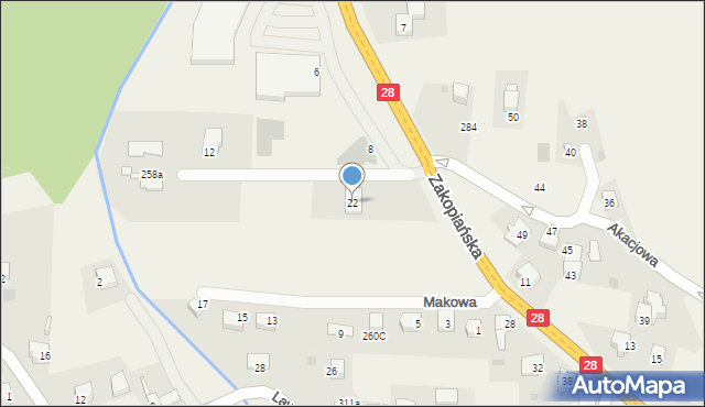 Jaroszowice, Zakopiańska, 22, mapa Jaroszowice