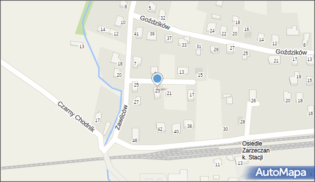 Jasienica, Zawilców, 23, mapa Jasienica