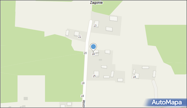 Jastkowice, Zaonie, 14, mapa Jastkowice