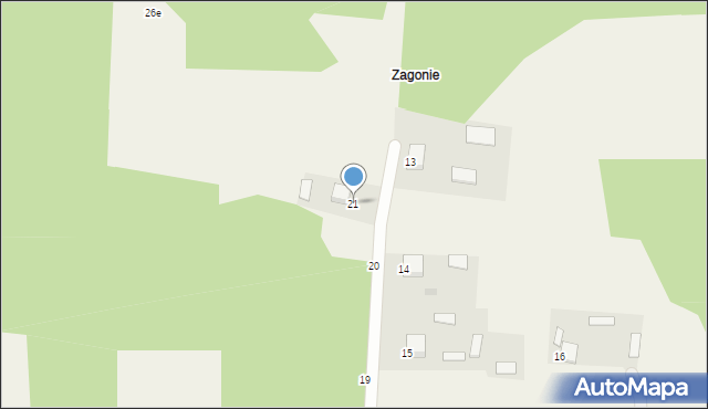 Jastkowice, Zaonie, 21, mapa Jastkowice