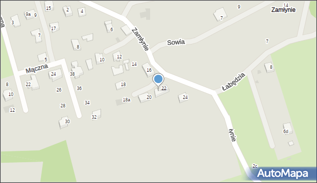 Jastrzębie-Zdrój, Zamłynie, 22a, mapa Jastrzębie-Zdrój