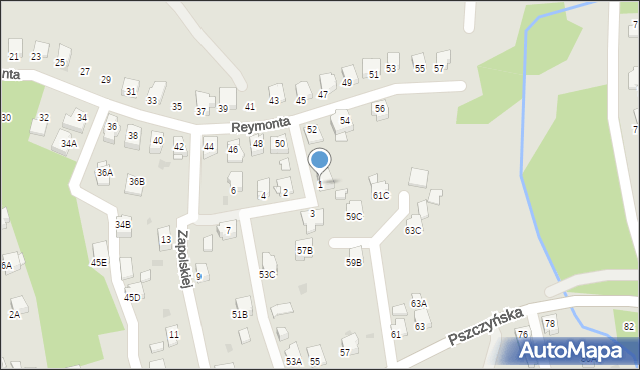 Jastrzębie-Zdrój, Zapolskiej Gabrieli, 1, mapa Jastrzębie-Zdrój