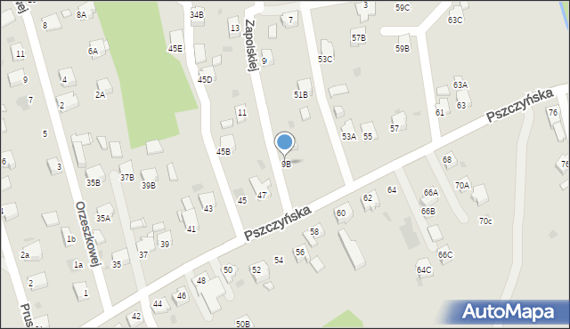 Jastrzębie-Zdrój, Zapolskiej Gabrieli, 9B, mapa Jastrzębie-Zdrój