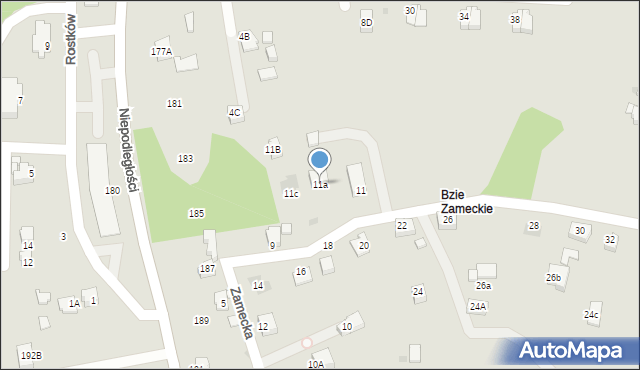 Jastrzębie-Zdrój, Zamecka, 11a, mapa Jastrzębie-Zdrój