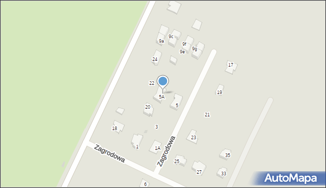 Jawor, Zagrodowa, 5b, mapa Jawor