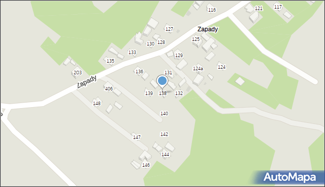 Jawornik Polski, Zapady, 138, mapa Jawornik Polski